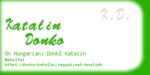 katalin donko business card
